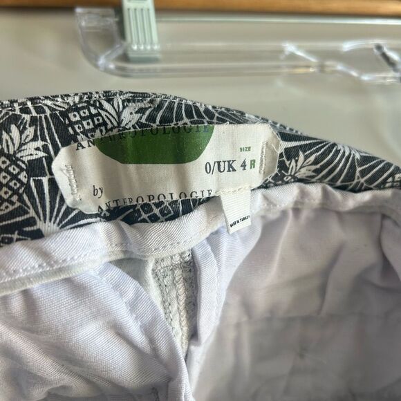 Anthropologie Gray and White Flare Jeans with Leopard Print - Picture 7 of 15